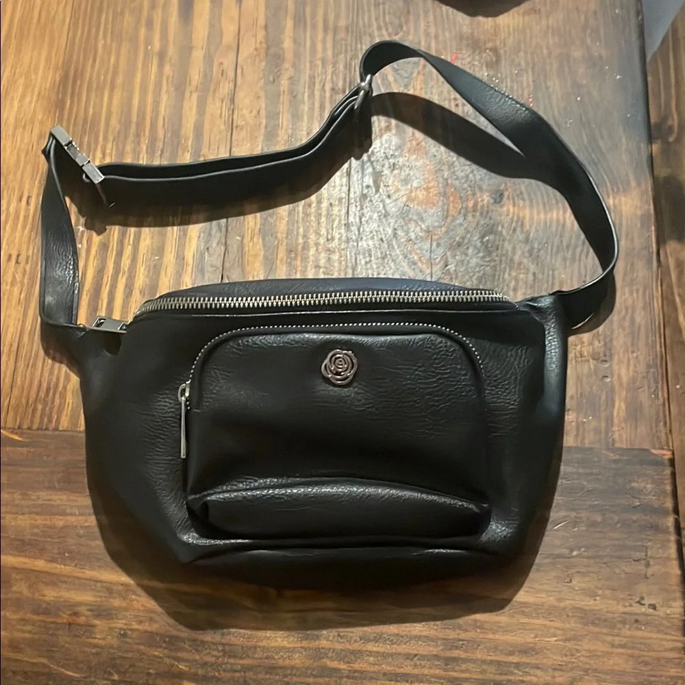 Carlos by Carlos Santana Black Belt Bag with Adjustable Strap